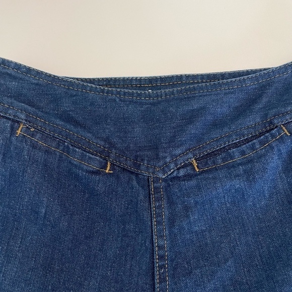 Vintage 70s Daddy’s Money Jeans Lace Up Side High Waist Wide Leg Flare Juniors 7 - Picture 8 of 10